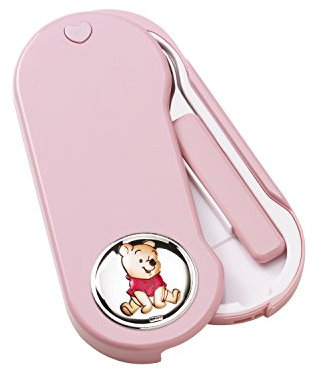 Disney Baby Prima Infanzia - Set Pappa Tascabile con Posatine in Metallo e Dettagli in Argento Winnie The Pooh - idea regalo neonata bambina