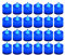LANKER 24 Pack Flameless Led Tea Lights Candles, Flickering Blue Battery Operated Electronic Fake Candles, Decorations for Wedding, Party, Christmas, Halloween and Festival Celebration (Blue)