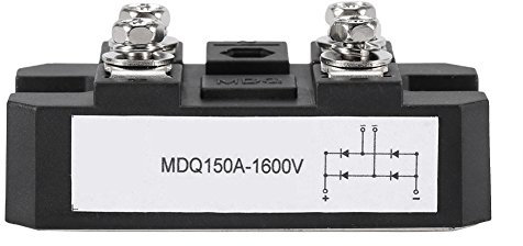 Akozon Gleichrichter 1 stück Schwarz Einphasen-diode Brückengleichrichter 150A Ampere High Power 1600V Einphasengleichrichter Dioden Brückenmodul Einphasen-Brücke Gleichrichter Diode