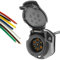 BeMatik - Prise des véhicules 7 Broches 7P Femelle avec Cable 5m pour remorques et caravanes