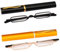 KoKoBin 2 Stuk Mini Schmal Lesebrille Federscharnier Metall Lesehilfe Unisex-Sehhilfe mit Etui +1.5