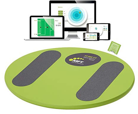 MFT Fit Disc 2.0 – Digitales Balance Board mit Bewegungssensor, per Bluetooth mit dem Smartphone/Tablet verbinden inkl.App aus Holz, Gleichgewichtstraining, Spiel und Spaß