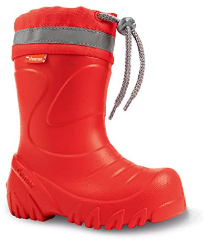 DEMAR. Eva federleichte Kinder Gummistiefel mit Stulpe gefüttert Mammut-S (22/23, Rot)