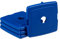 Relaxdays Kühlakku klein, 4er Set, Kühlelemente für Brotdose & Kühltasche, PVC, Gel, Mini Kühlakkus, 13x13x1,5 cm, blau, 4 Stück