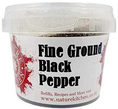 Nature Kitchen Black Pepper - Pentola di spezie ed erbe aromatiche, 50 g, senza glutine e vegane, per marinate, salse, friggere, cuocere al forno o grigliare