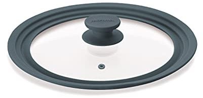 Tescoma Unicover Tapa, Cristal y Silicona, Gris, 24x26x28 cm