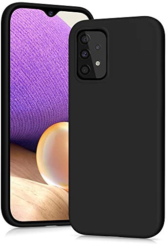 YATWIN für Samsung Galaxy A32 5G Hülle, Premium Silikon Handyhülle mit Kameraschutz, Seidig-Weicher Berühren Ultra Dünne Stoßfeste Kratzfeste Schutzhülle, Schwarz