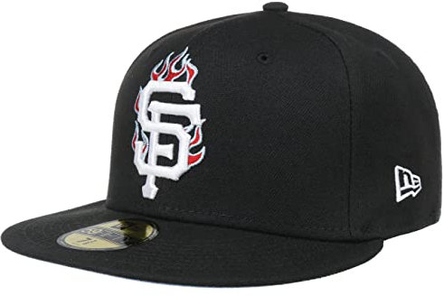 New Era 59Fifty Team Fire Giants Cap Basecap Baseballcap Flat Brim Fitted MLB San Francisco (8 0/0 (63,5 cm) - schwarz)