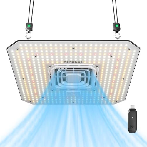 VIVOSUN AeroLight A150SE, LED Grow Lampe 150W mit Integriertem Zirkulationsventilator & GrowHub Controller E25, Pflanzenlampe Kompatibel mit App & GrowHub Controller E42A für 120x60cm Growzelt