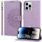 ELTEKER Cover per iPhone 14 Pro Max, Custodia a Libro in Pelle per iPhone 14 Pro Max con Porta Carte Portafoglio, [Protezione Completa] [Slot per schede] [Supporto Pieghevole]-viola