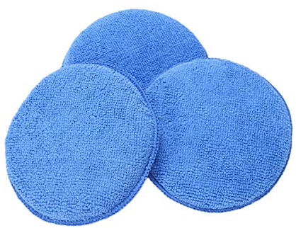 Jufjsfy 3 x Microfibre Foam Sponge Polish Wax Applicator Pads Car Home Cleaning