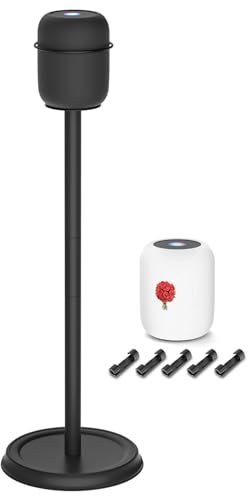 Yibracki Heavy Duty Metal Speaker Stand for HomePod 1 & 2, Black
