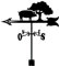 Wetterfahne Schwein Elster Vogel Silhouette Edelstahl Gartenstecker Wetterfahne Messwerkzeuge Windrichtungsanzeige Wetterhahn 35 * 50 cm (Schwein)