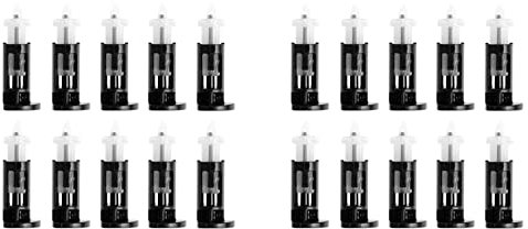 Dunlea 20 Stück Kunststoff-Befestigungsclip für 4-Wege-CPU-Kühler 1155 775 CPU Kühlkörper Mount Pin Push Schraube Kühler Lüfter Befestigung