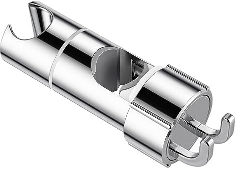 Aoleca Support de pommeau de douche universel, 16-27 mm, réglable pour barre de douche, support de douche rotatif à 360°, plastique ABS de qualité, chromé