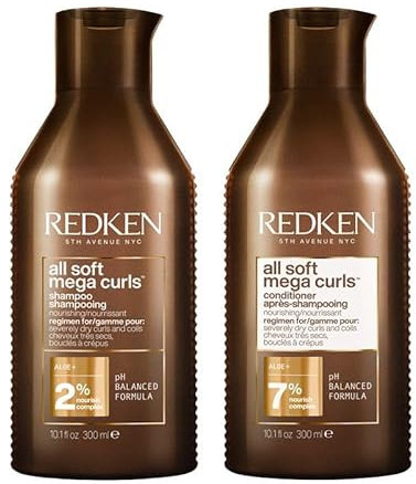 Redken DUO All Soft Mega Curl Shampoo 300 ml und All Soft Mega Curl Conditioner 300 ml