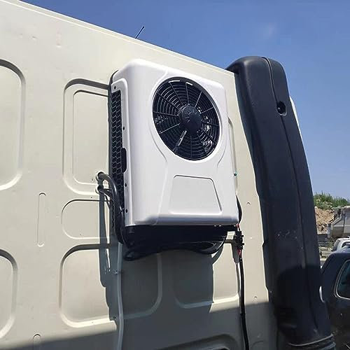 PRUJOY 12/24v Electric Frequency Conversion Split Backpack Air Conditioner RV Forklift Excavator Parking Air Conditioner, Remote Control (24V)