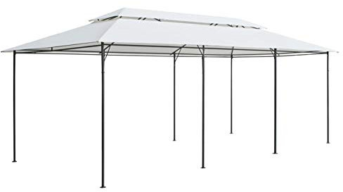 Pavillon, LAPOOH Faltpavillon, Pergola, Partyzelt, Standmarkise, Sonnenzelt, Garten Pavillion, Grillpavillon, 600x298x270 cm Weiß 180g/m²