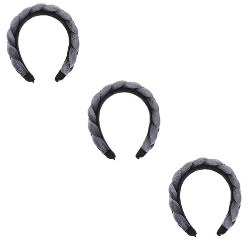 Beavorty 3-teiliges Stirnband Breit Geflochten Für Frauen Spa-stirnband Hautpflege- Gesichtswasch-