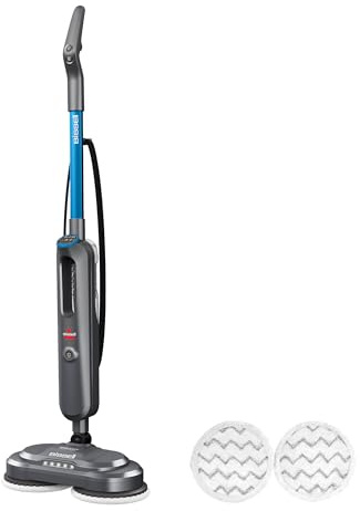 BISSELL Spinwave SmartSteam All-in-One Scrubbing and Sanitizing Electric Hard Floor Steam Mop w/LED Headlights & Swivel Steering 3897A