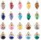 Boutigem 100 Stück Tropfenförmige Glaskugel-Ohrring-Anhänger Kristallkugel Schlüsselanhänger für DIY Schmuckherstellung Handwerk, Glas, Glas