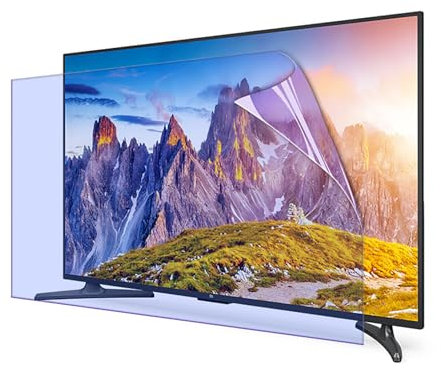 WLWLEO Protezione dello Schermo TV antiriflesso per Display da 32-75 Pollici, Filtro Anti Luce Blu per la Protezione degli Occhi, Pellicola Protettiva Ultra Chiara,32 /W698×H392mm