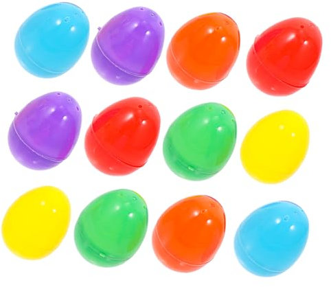 TOPBATHY 12St Plastikeier Osterkörbchenfüller so, würden sie Essen Spielzeug Spielen Kinder Ostereier Plastic Easter Eggs Kinderkorb Mini-Geschenke eierdekore aus Kunststoff leer