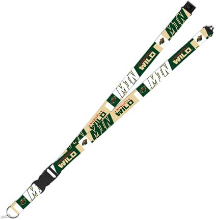 Rico Industries NHL Hockey Minnesota Wild Standard-Handgelenk-Schlüsselband, niedlicher Handgelenkriemen, Schlüsselanhänger für Damen und Herren, Autoschlüssel, Ausweise, Karte, Geldbörse, Handykamera