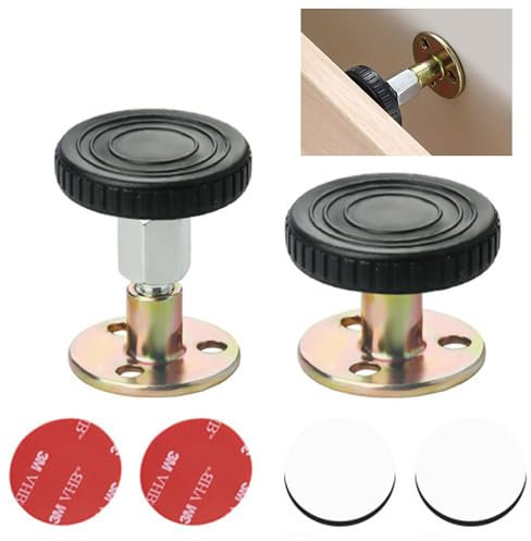 ZEACCT 2 Paquete de Herramientas Antivibración Marco Cama con Rosca Ajustable, Soporte Antivibración del Cabecero, con Tapete EVA Y Tapete De Goma VHB, Apto para Dormitorio, Cocina, Etc