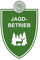 Indigos UG - Schild Jagdbetrieb - grün - 9x12 cm - Saugnapfschild - Aluverbund - Emblem - Innenbefestigung für Ihr Auto - UV-Beständig - Einsatzschild - Hinweisschild - Warnschild