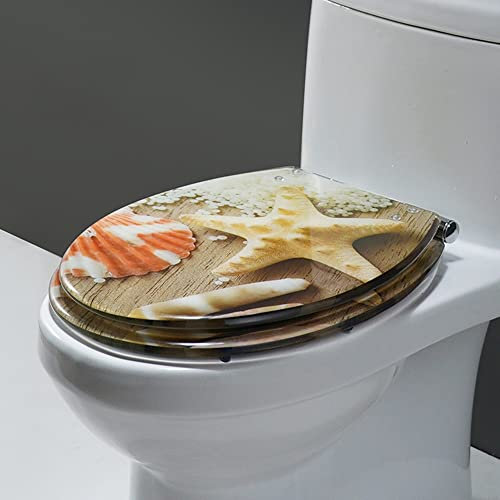 Toilettensitz, langsam, sanft, leise schließender Toilettendeckel, Harz-Toilettensitze mit Schnellverschlussscharnieren, Sitzstoßstangen, Nicht zuschlagend, passend für U/V/O-Standard-Toilet