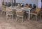 Mendler Gartengarnitur HWC-N41, Sitzgruppe Tisch+6xStuhl, wetterfest Alu 180x80cm, Seilgeflecht Rope - hellgrau Kissen Taupe