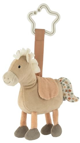Sterntaler Spielzeuganhänger Pferd Sunny - Kinderwagen Spielzeug aus weichem Stoff - Baby Spielzeug zum Aufhängen, lichtbeige