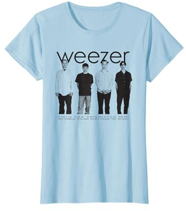 Tracklist zum Jubiläum von Weezer - Blue Album T-Shirt