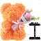 GDJIAYIYI Orsacchiotto di rose, orso di fiori artificiali, regalo di compleanno, per donne, signore, fidanzate, ragazze, mamme, nonne, padri (arancione)
