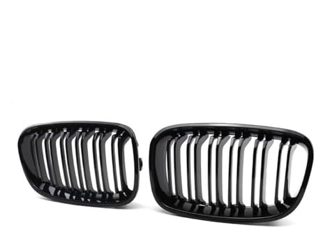 MLTLKPPVNG Für BM&W 1er F20 F21 Auto-Frontstoßstange Nierengrill Racing Grills Ersatz Doppellamellen Glänzend Schwarze Gitter 2011–2014 Nieren Kühlergrill