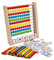 Vaguelly Mathe-lernwerkzeuge Holz-abakus-Spielzeug Für Jungen Und Mädchen 100 Stäbchen Formeltabellen Ständer Für Jungen Und Mädchen