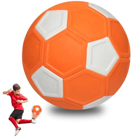 Curve Ball Fussball Größe 5 für Kinder 20cm,Curveball Fußball Eva Gummi Softball, Swerve Kurvenball Kinderfussball für Fußballtraining Drinnen und Draußen