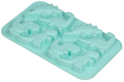Tala 8 Cup Dinosaur Silicone Cake Mould, LFGB-Grade Non-Stick Silicone Mould for Individual Cakes & Desserts, Reusable, Oven Safe to 230°C, Dishwasher Safe 30 x 17.5cm