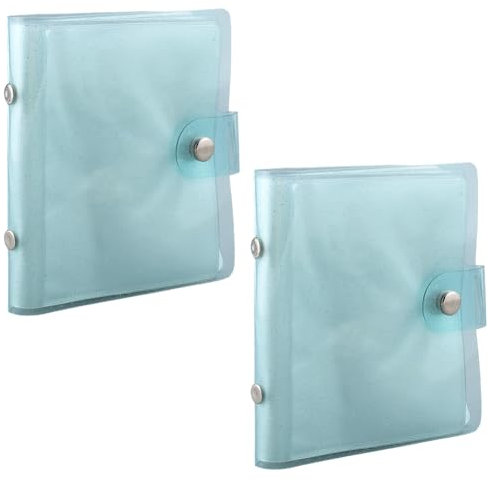 SOFPLATE 2 paquete de 36 bolsillos Mini Álbum de Fotos Azul 4x3 álbum de Fotos Bolsillo Polaroid Instax Película PVC Carpeta de Plástico para Fotos Almacenamiento para Instax Photocard Polaroid Snap C