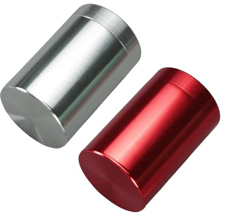 Pasdrucn 2 recipientes pequeños para matcha de aleación de aluminio de 70 ml, juego de matcha, lata de té de aluminio, recipiente de almacenamiento portátil, 70 ml, latas de té para té suelto (plata y