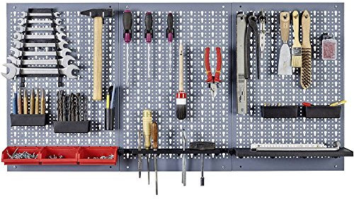 KÜPPER 70100 Assortiment de pinces pour paroi perforée en tôle d'acier 3 pièces 120 x 60 cm.