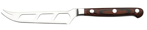 Rockingham Forge Soft Cheese Knife with Holes, Riveted Rosewood Handle, Durable Cheese Slicer 18/10 Stainless Steel, Open Work Blade Knife