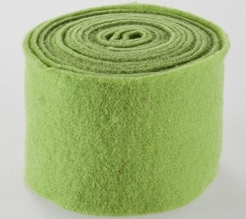 Topfband 100 % Schafschurwolle hellgrün. B 15cm x L 5 Meter