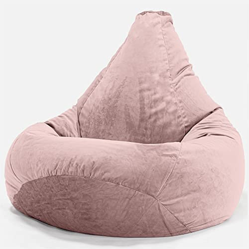 Lounge Pug, Gaming Sitzsack Sessel, Samt Pink