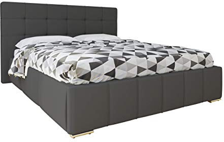 Mirjan24 Polsterbett Tailor mit Bettkasten und Lattenrost, Doppellbett, Kunstleder, 3 Größen, Farbauswahl, Stillvolles Bett (180x200 cm, Soft 020)