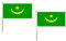AZ FLAG STOCKFLAGGE MAURETANIEN 45x30cm mit holzmast - 10 stück MAURETANISCHE STOCKFAHNE 30 x 45 cm - flaggen