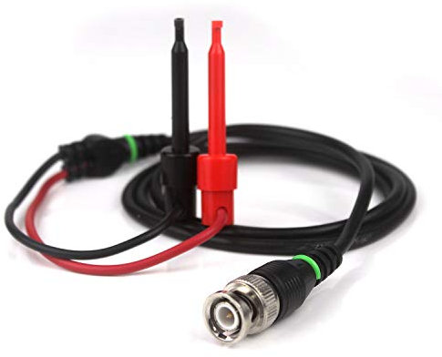 Aofan Oscilloscope Cable BNC Male Plug to 2 Test Hook Clip 110cm
