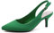 Greatonu Slingback Donna Scarpe Eleganti Decollete con Tacco Medio a Gattino e Punta, Verde EU 39