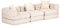 vidaXL Pouf 3-Sitzer Modular Sitzpouf Sitzkissen Sofa Bodenkissen Loungesofa Polstersofa Schlafsofa Sofabett Gästebett Beige Stoff